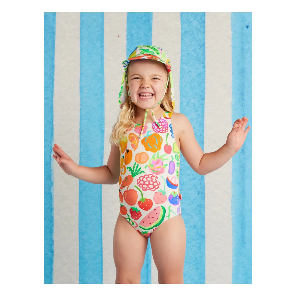 Halcyon Nights - Fruits Recycled Fiber Swimsuit | Off-White