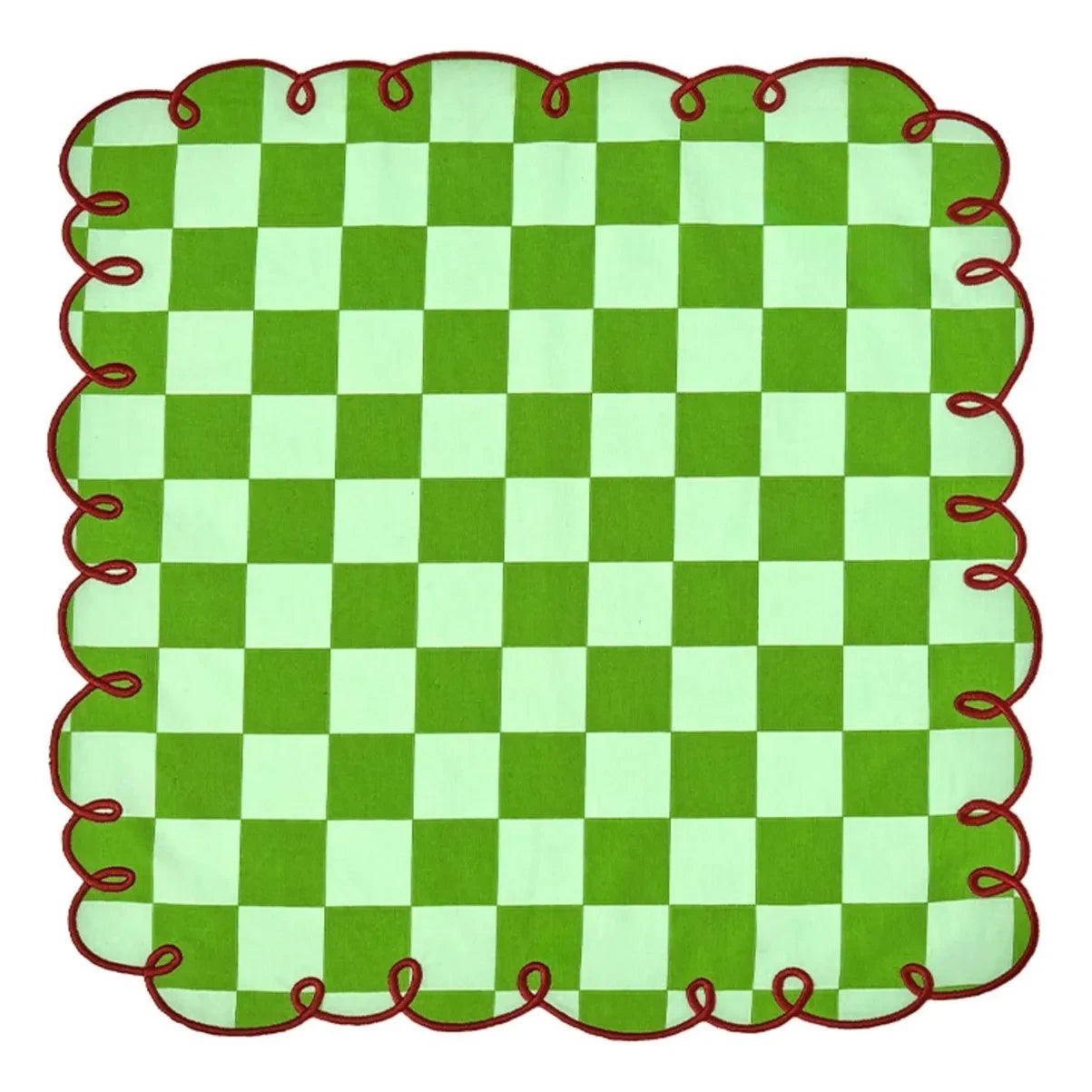 Bitossi - Dama Verde Checked Napkins - Set of 2 | Green