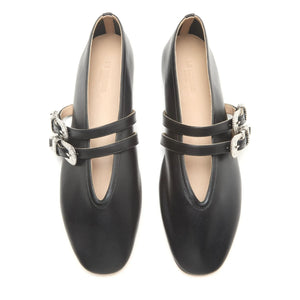 Le Monde Beryl - Claudia Leather Ballerina | Black