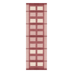 Layered - Wool Running Rug Röllakan Iris | Red