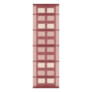 Layered - Wool Running Rug Röllakan Iris | Red