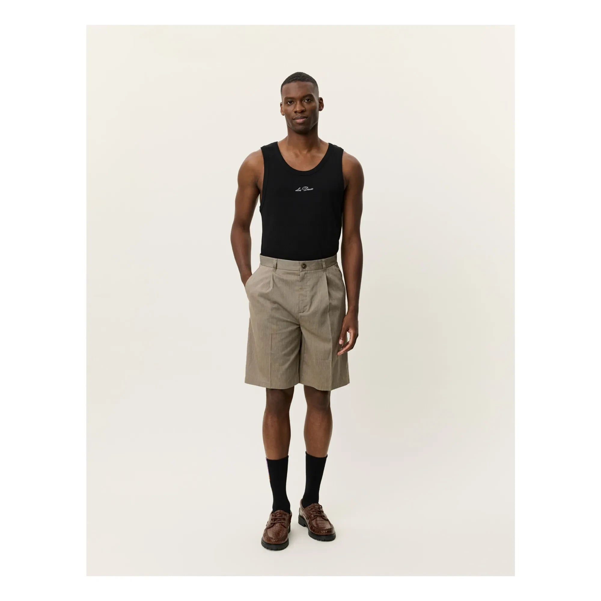 Les Deux - Pleated Reece Shorts | Green