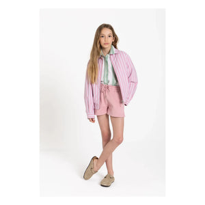 Smallable Kid - Noah Striped Jacket | Dust Pink