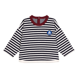 Petit Bateau - Marinière Logo Organic Cotton T-Shirt | Navy Blue