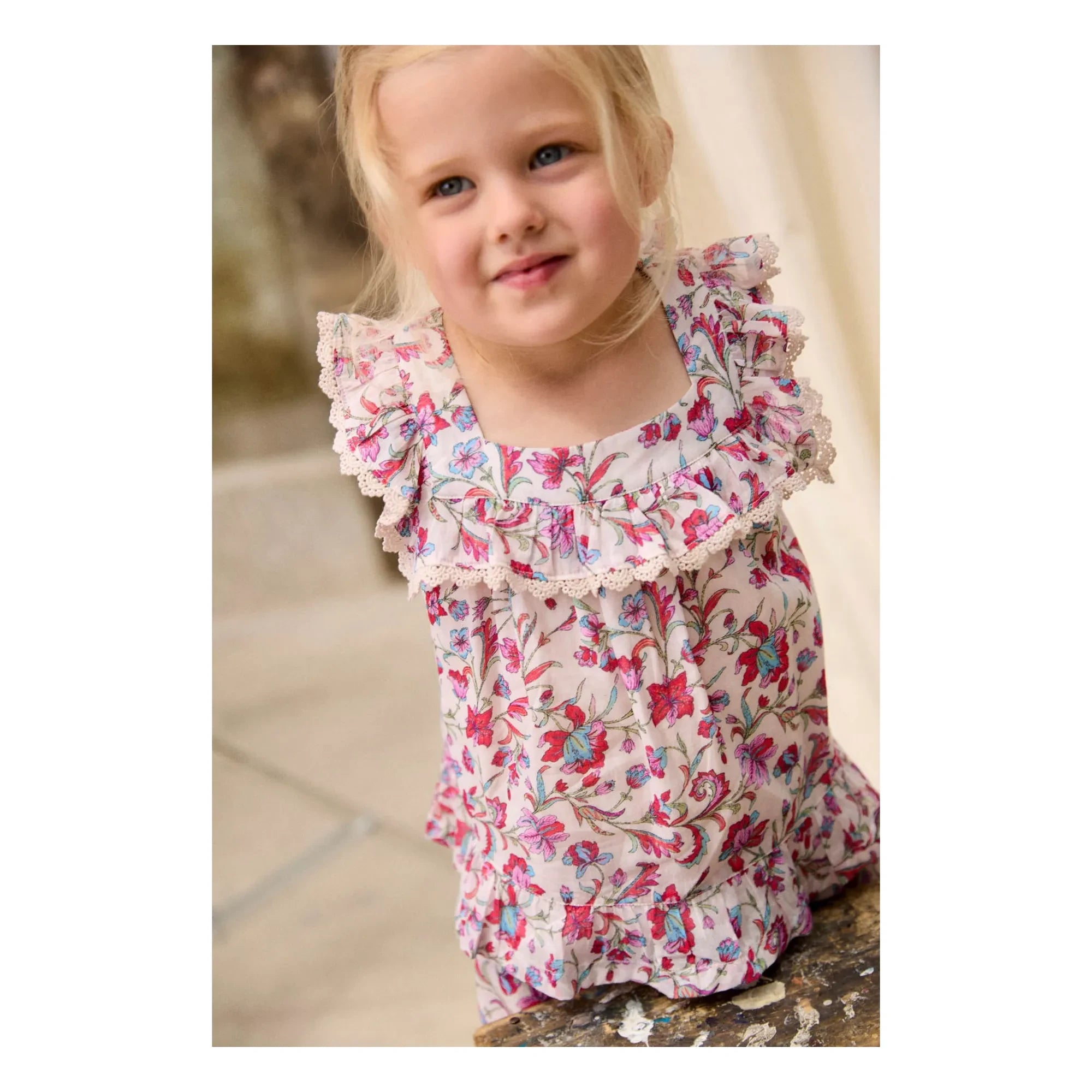 Louise Misha - Inessa Fleurie Organic Cotton Blouse | Cream