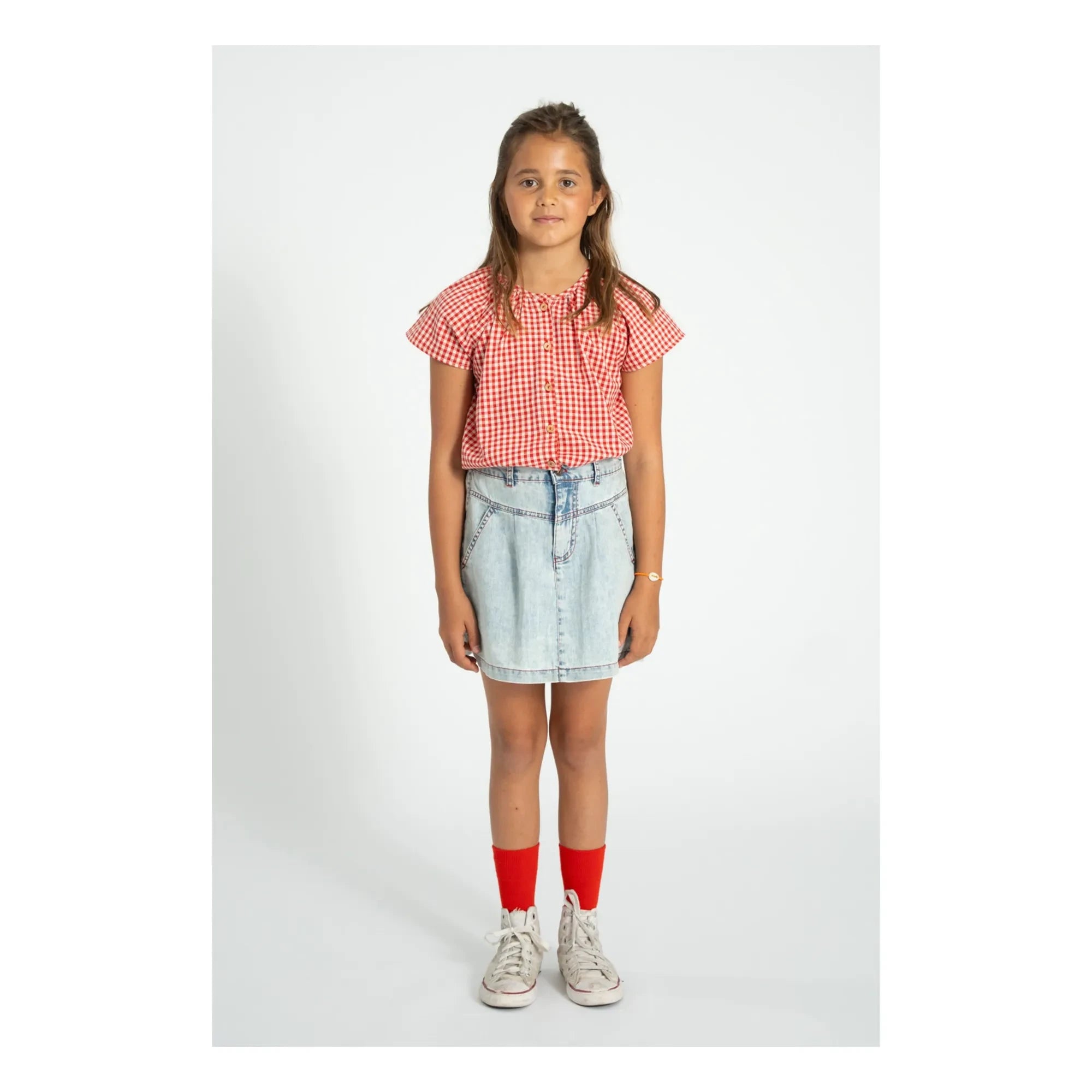 Piupiuchick - Washed Blue Denim Skirt