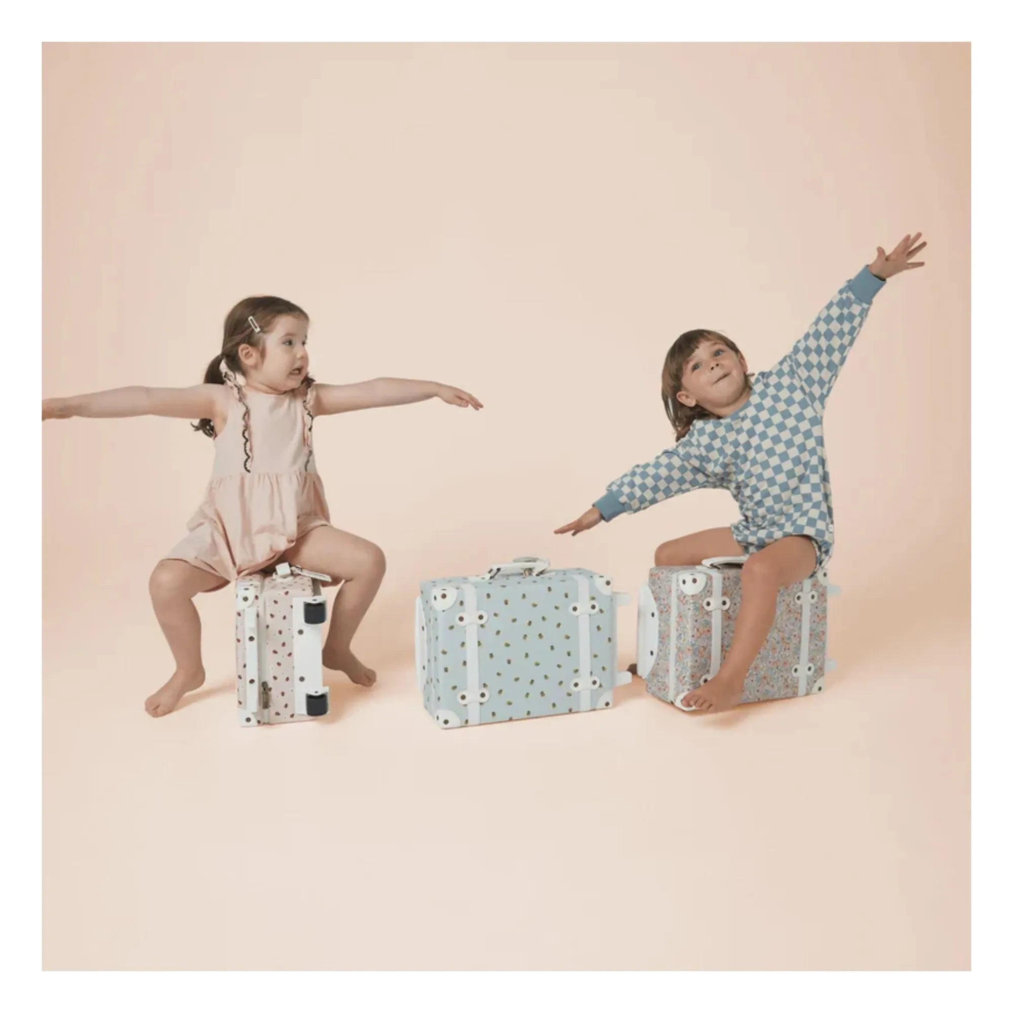 Olli Ella - See-ya Butterfly Suitcase | Ecru