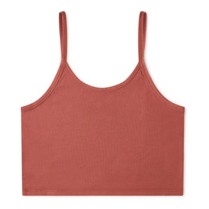Matona - Organik Pamuk Crop Top - Kadın Koleksiyonu | Tuğla kırmızısı
