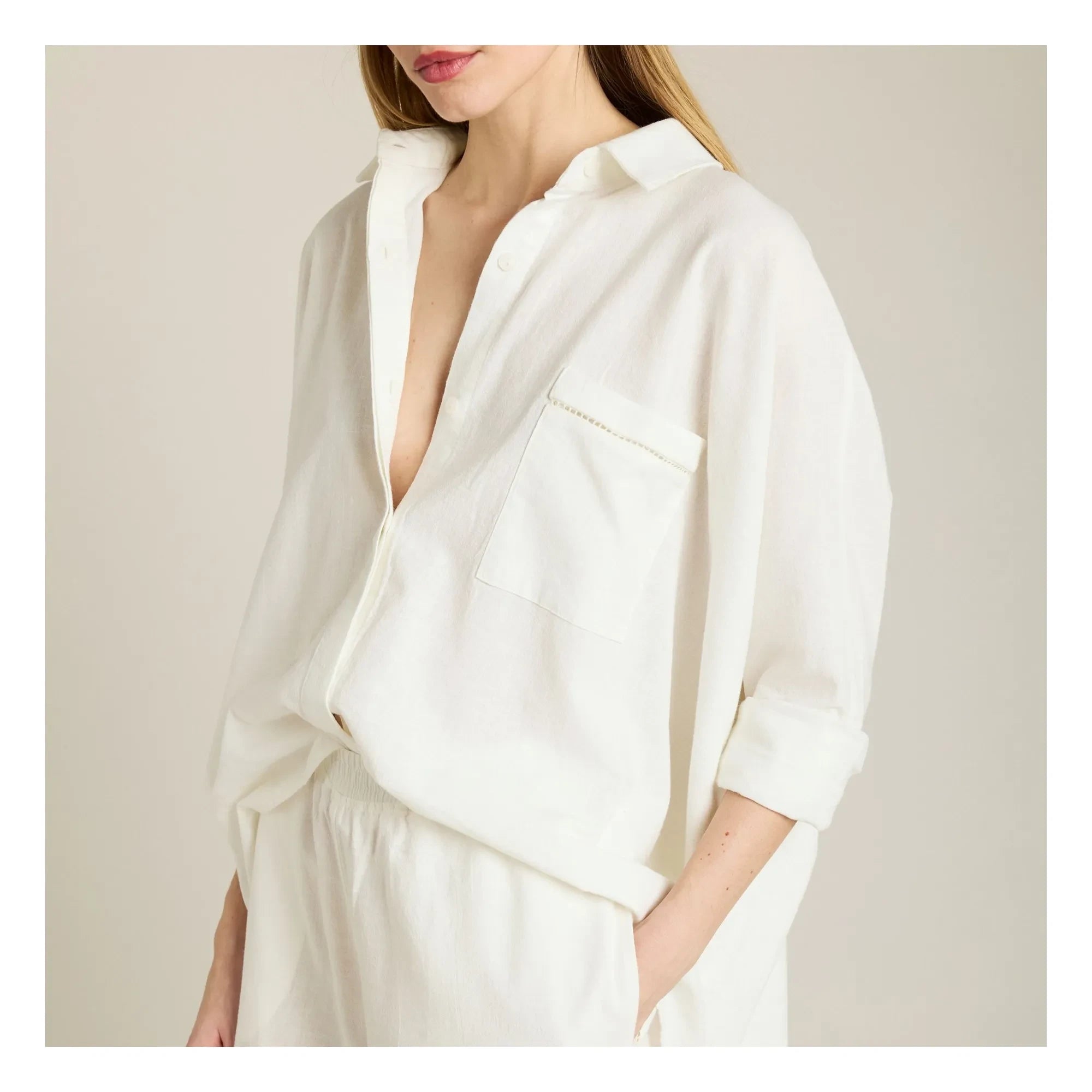 Maison Saint Julien - Mallorca Linen and Cotton Shirt | Ecru