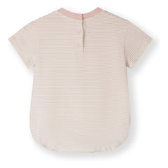Gray Label - Organic cotton striped romper | Light Pink