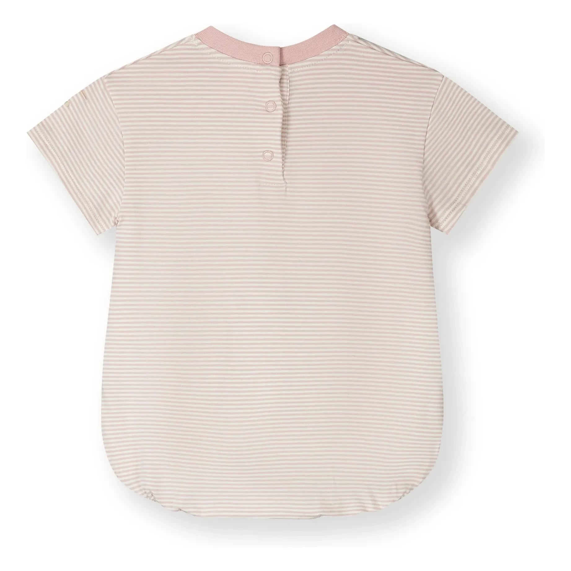 Gray Label - Organik pamuklu çizgili tulum | Soluk Pembe