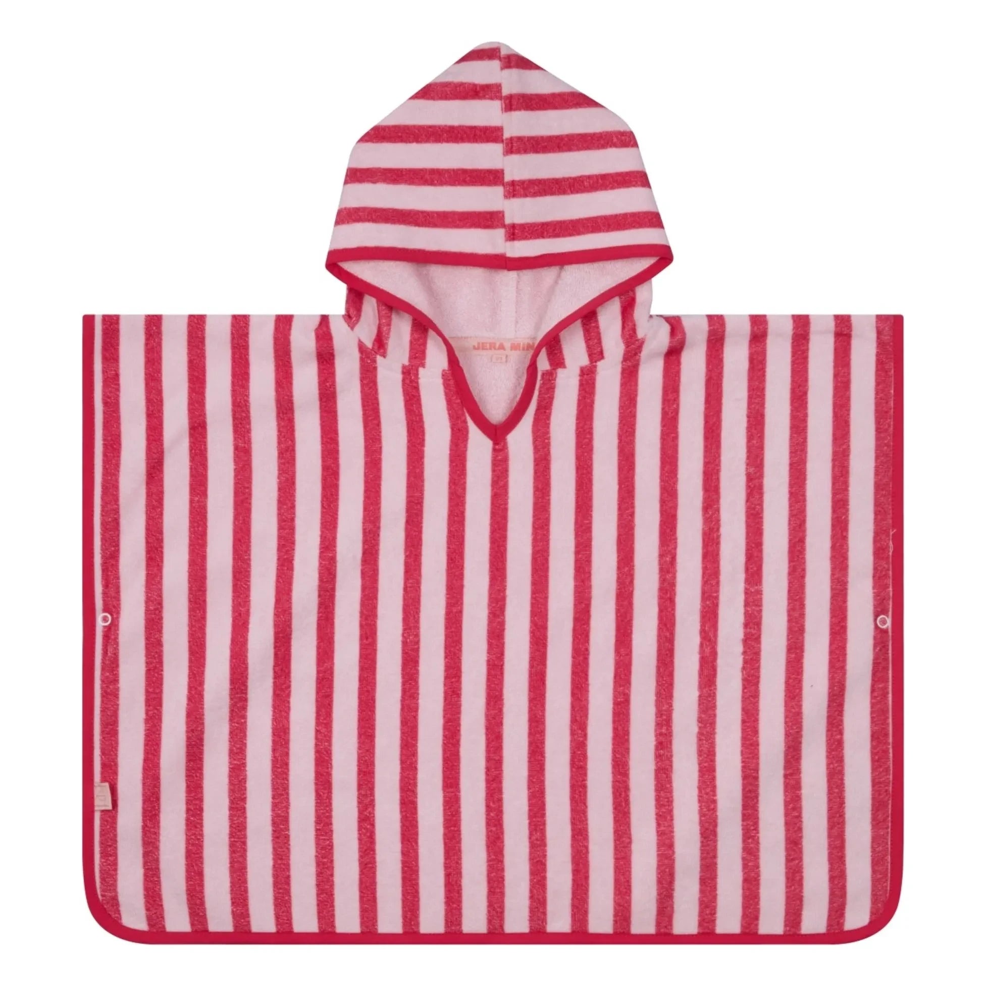 Jera Mini - Striped Towel Poncho | Pink