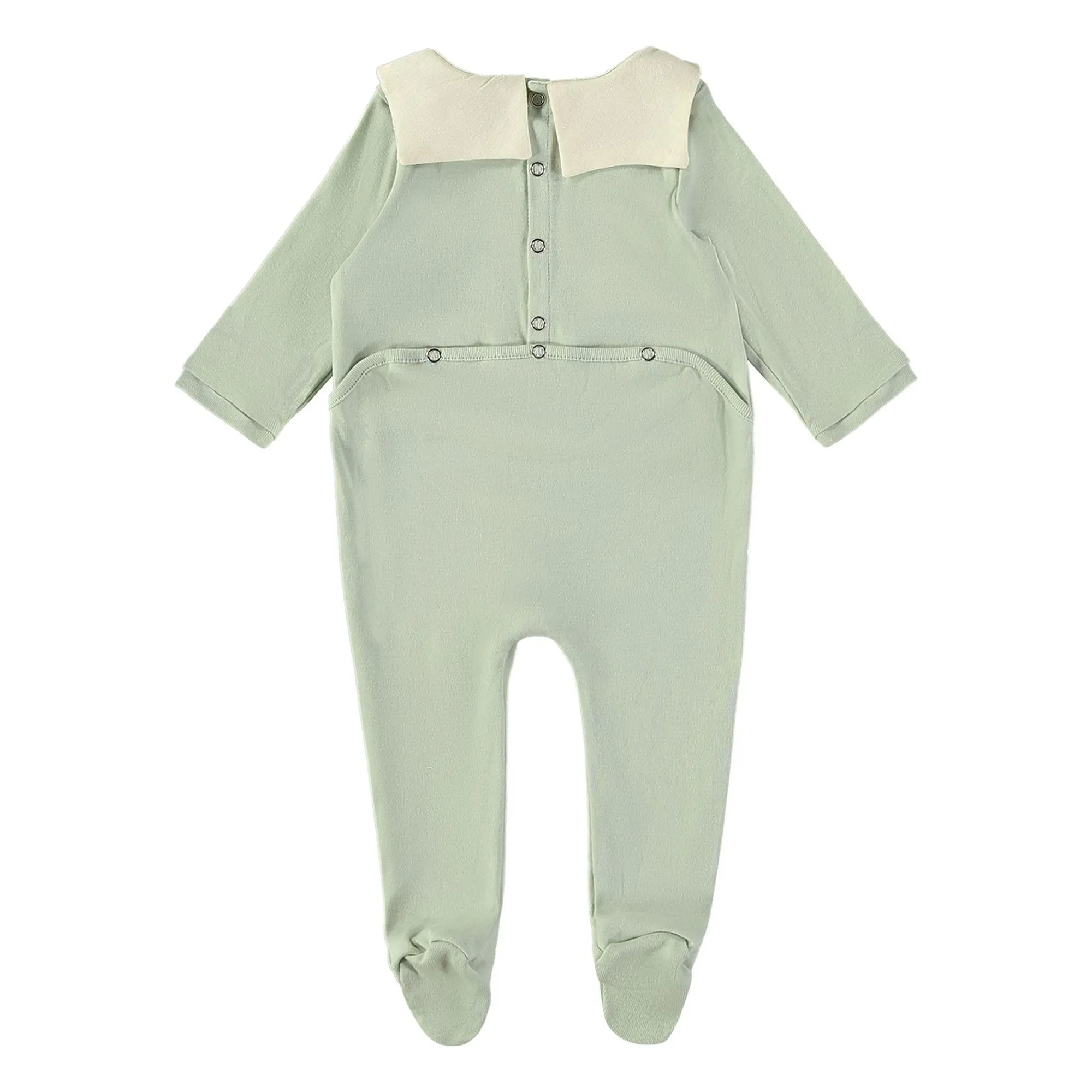Risu Risu - Organic Cotton Sailor Pajamas | Almond Green