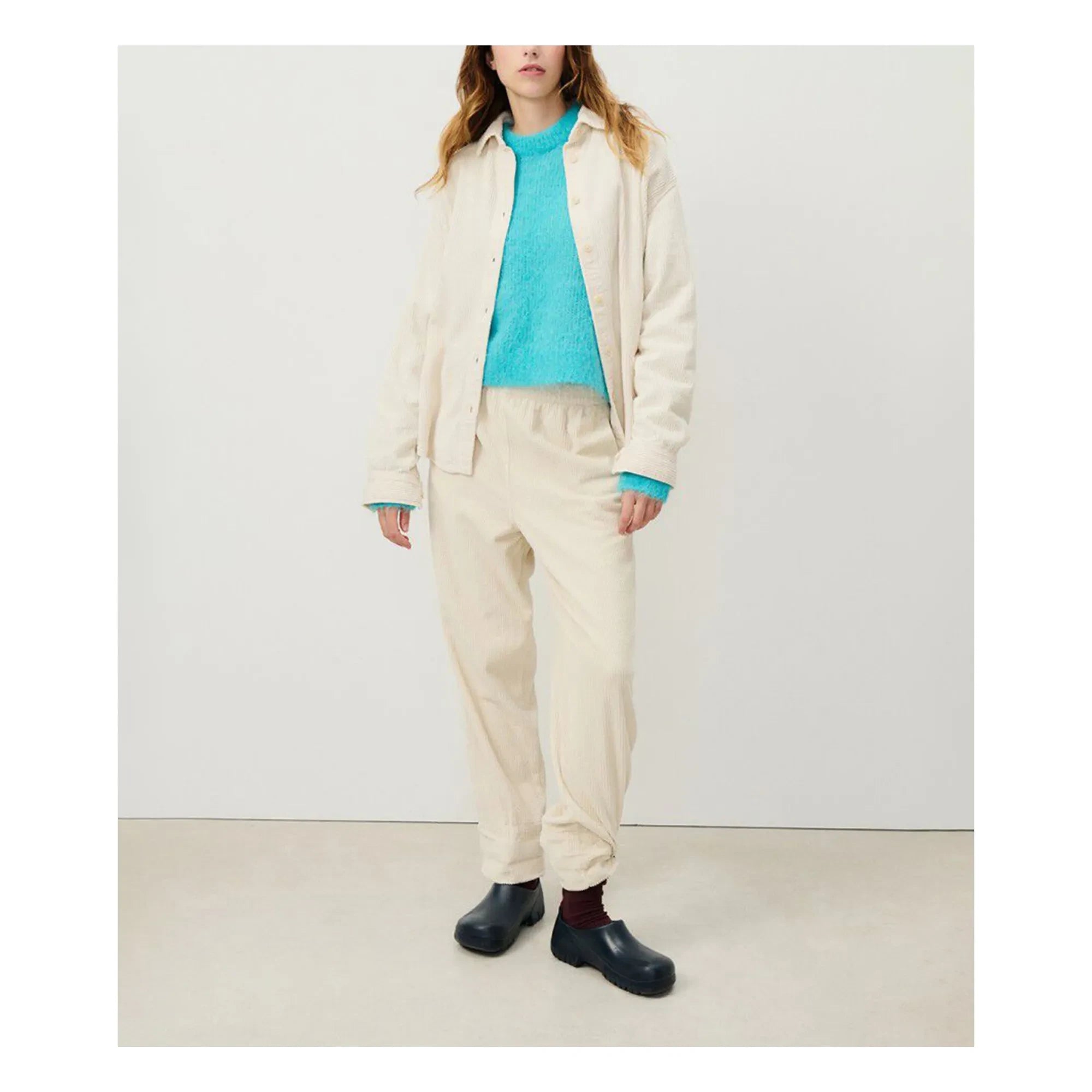 American Vintage - Padow Velvet Overshirt | Ecru