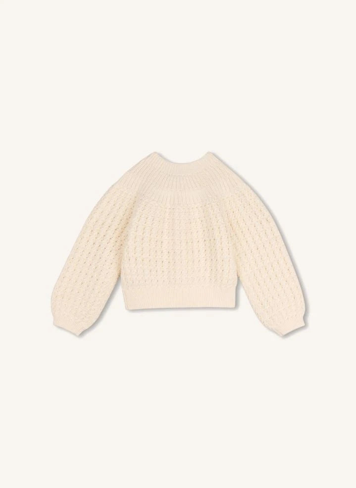 Chloé - Organik pamuk hırka | Chalk