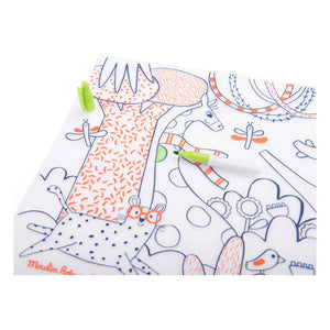 Moulin Roty - Silikon boyama seti + 5 marker