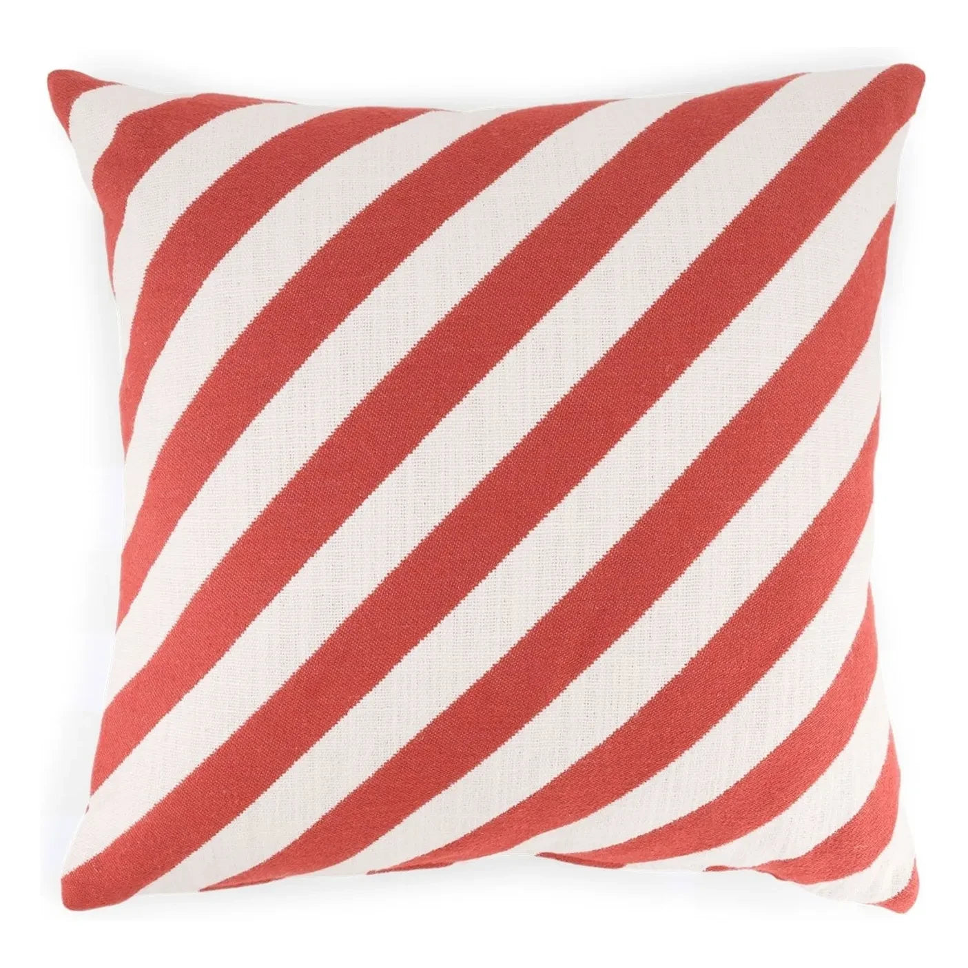 The Socialite Family - Carino Striped Jacquard Square Pillow | Brick Red