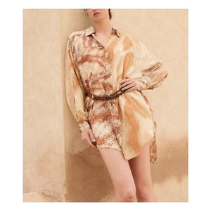 Mes Demoiselles - Smirf Silk Shirt | Beige