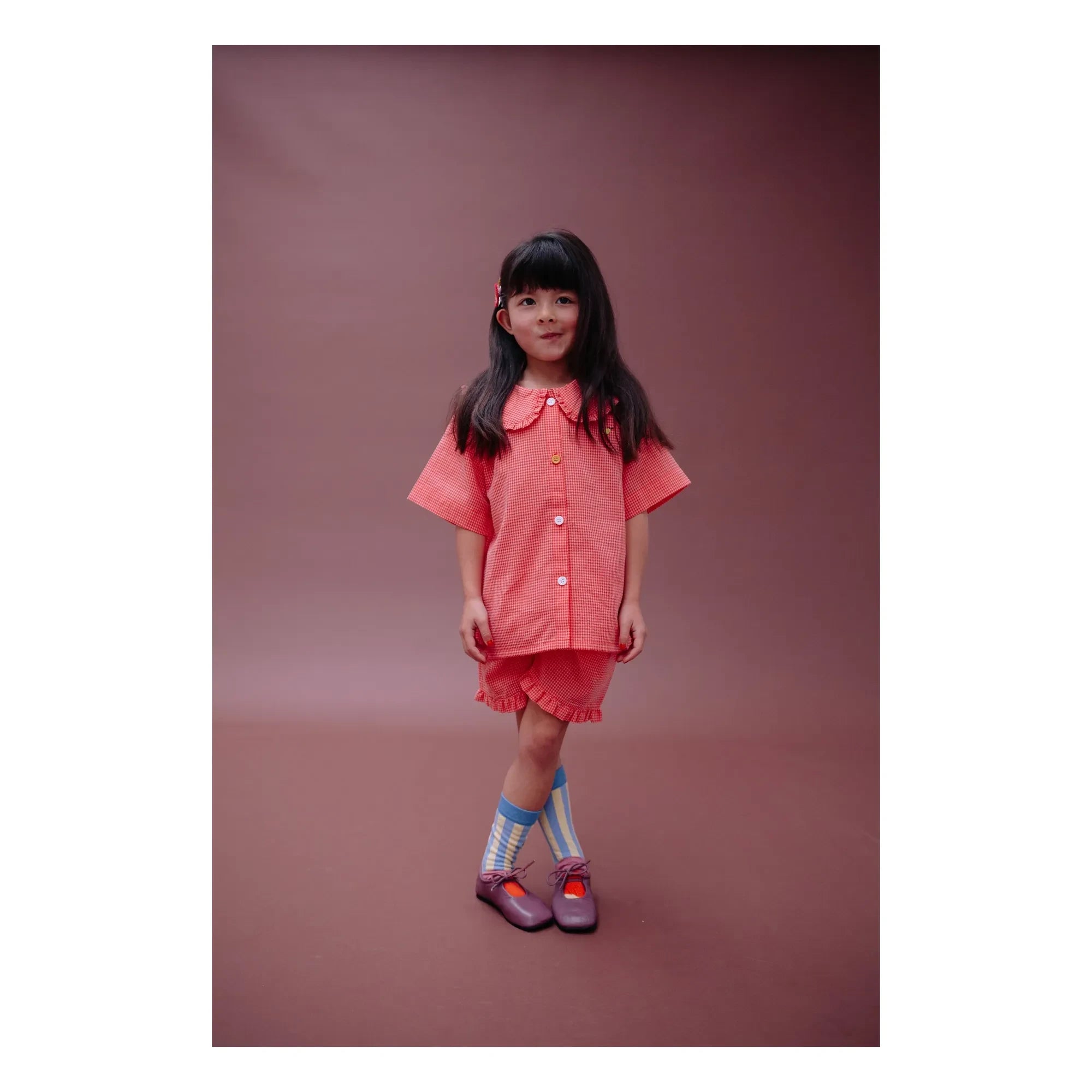 Sticky Lemon - Citron Petits Carreaux Blouse | Coral
