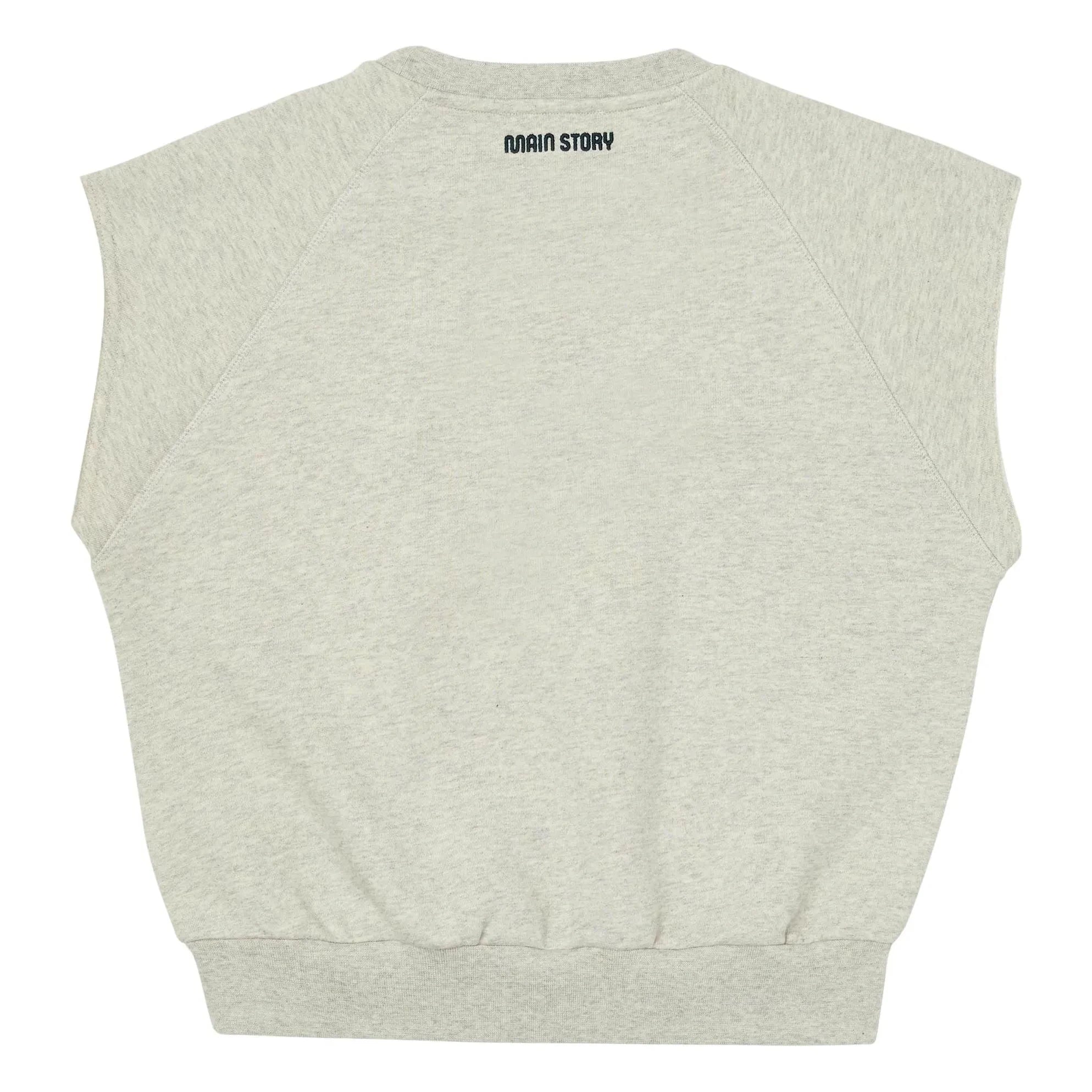 Main Story - Organic Cotton Sleeveless Sweatshirt | Off-White Melange