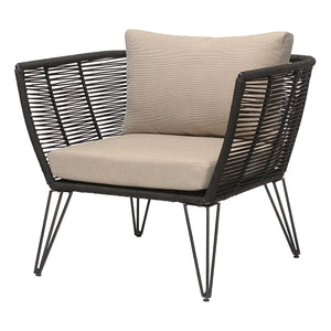 Bloomingville - Mundo Outdoor Lounge Sandalye | Siyah