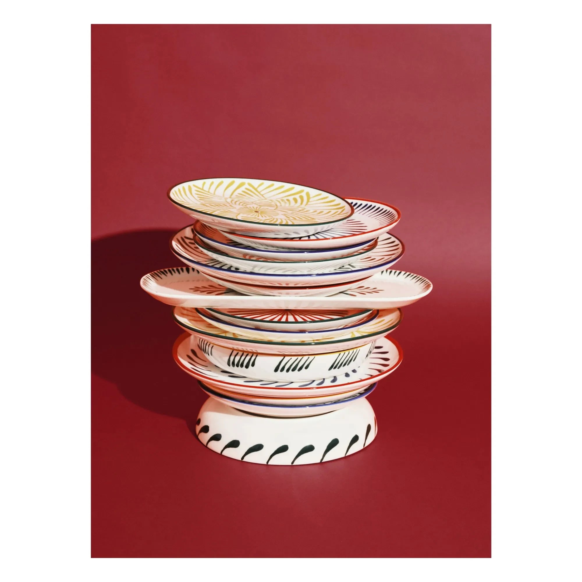 Serax - Bazaar Dessert Plates, Waww La Table - Set of 4 | Green