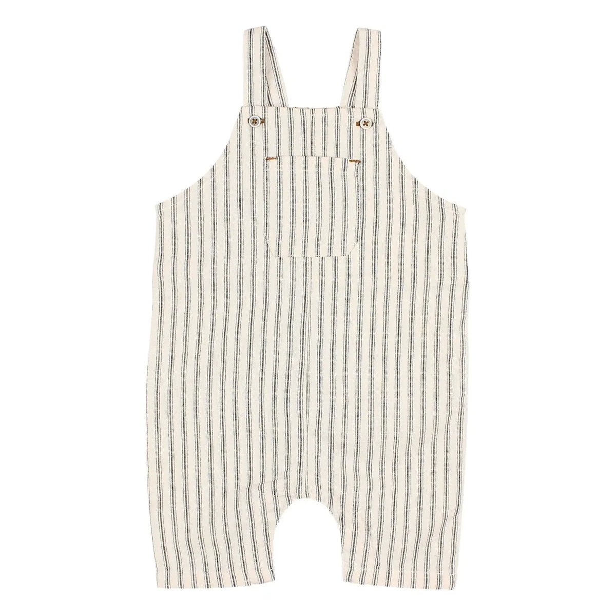 Búho - Striped Linen Jumpsuit | Ecru