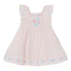 Tartine et Chocolat - Embroidered Festoon Dress | Pale Pink