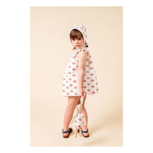 birinit - Monzón Organic Cotton Smocked Blouse and Jumpsuit Set | White