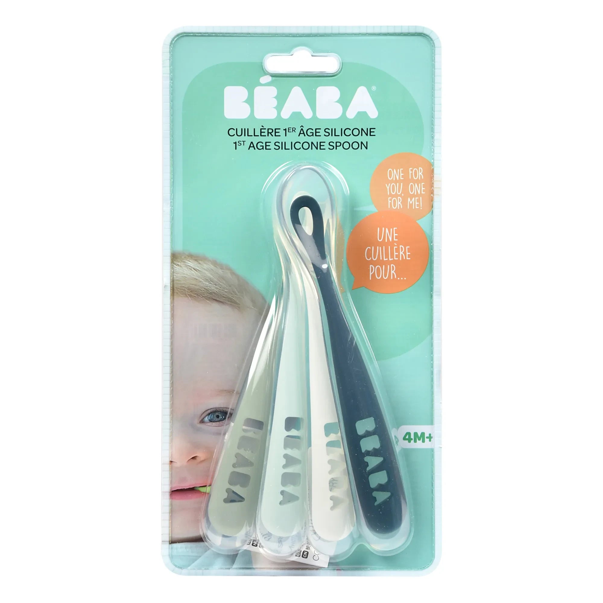 Béaba - Soft Silicone Baby Spoons - Set of 4