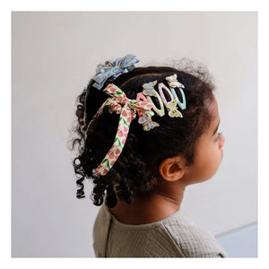 Mimi & Lula - Pack of 4 Floral Knot Hair Clips | Ecru