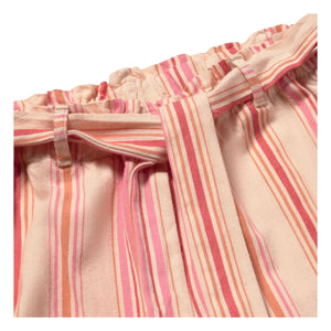 Cozmo - Sena Striped Organic Cotton Trousers | Pink