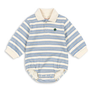 Konges Sløjd - Polka Dot Striped Organic Cotton Romper | Blue