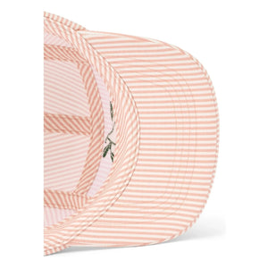 Liewood - Rory Striped Seersucker Organic Cotton Hat | Pink