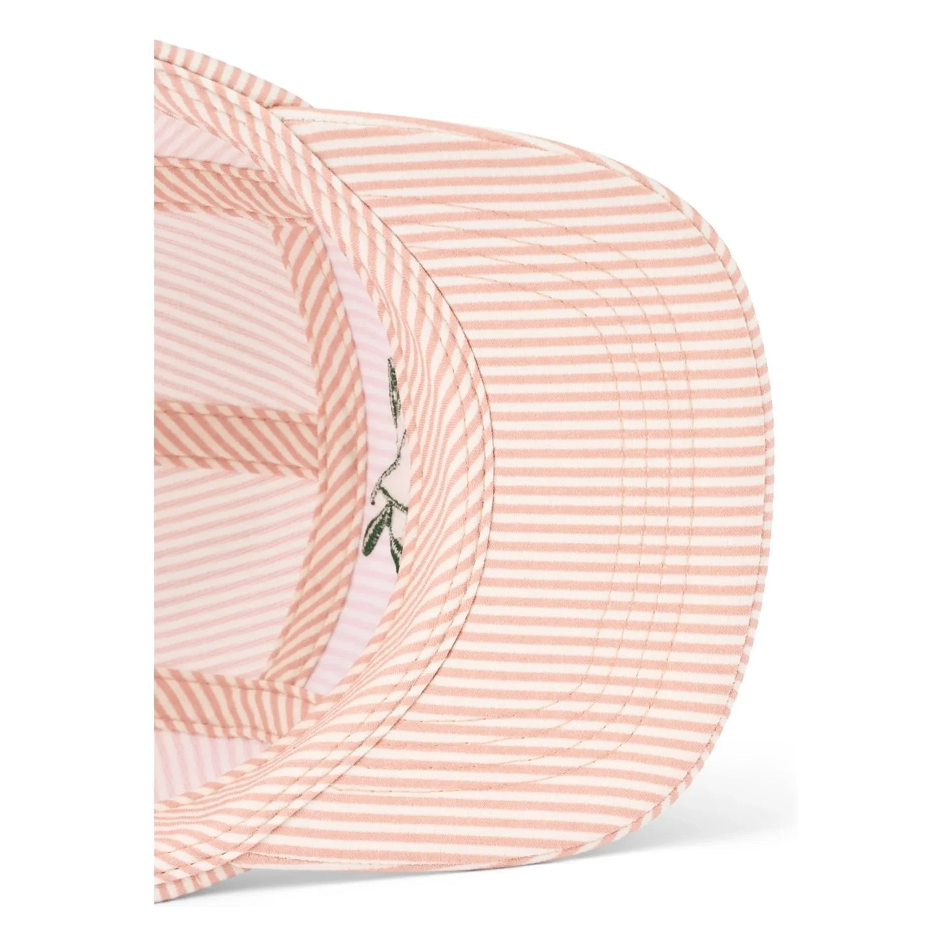 Liewood - Rory Striped Seersucker Organic Cotton Hat | Pink
