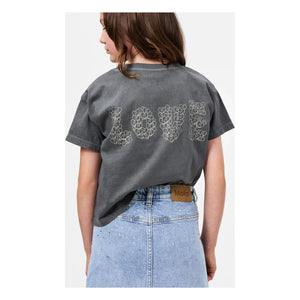Molo - Runi Love organic cotton T-shirt | Dark Gray