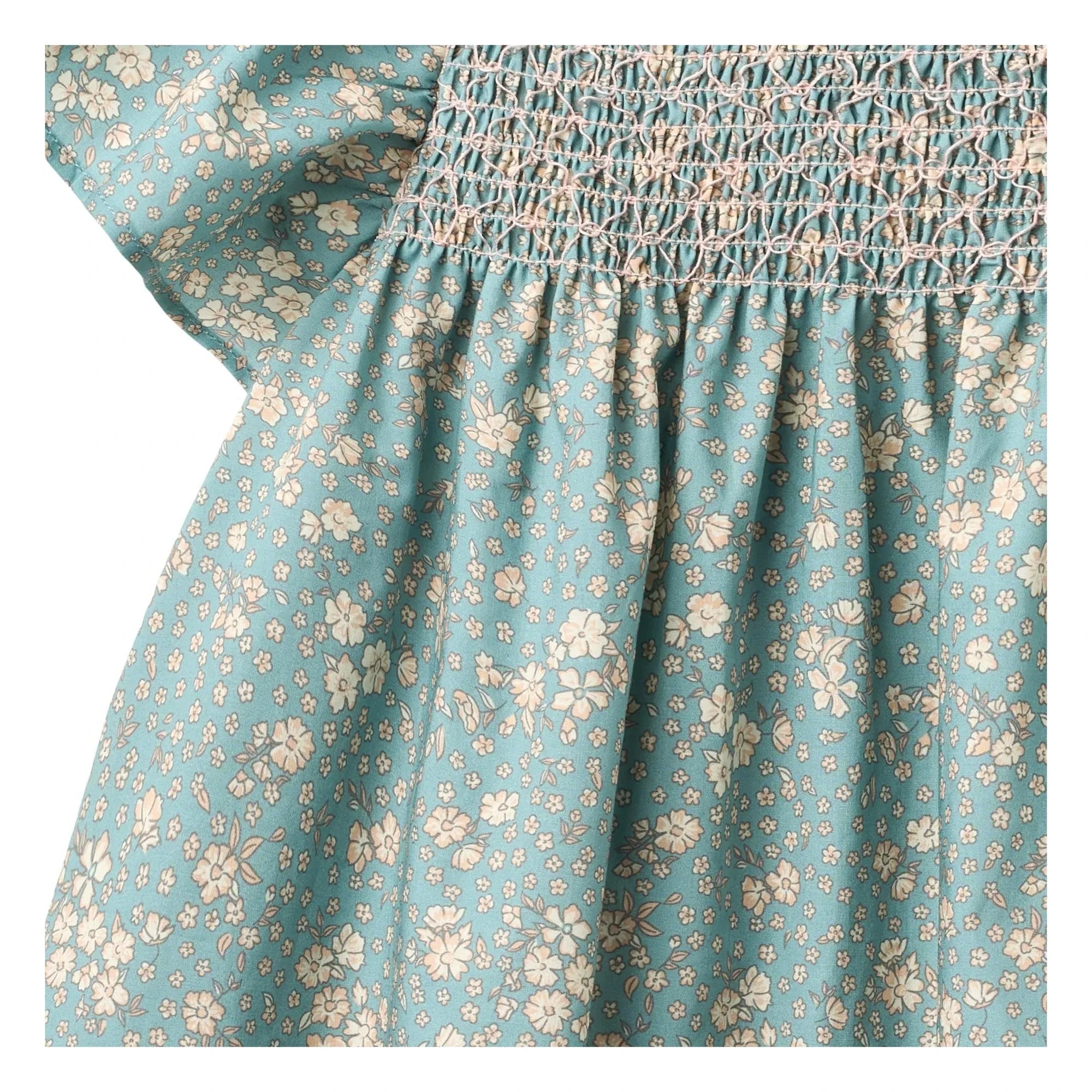 Wheat - Elva Fleurie Organic Cotton Dress | Light Blue