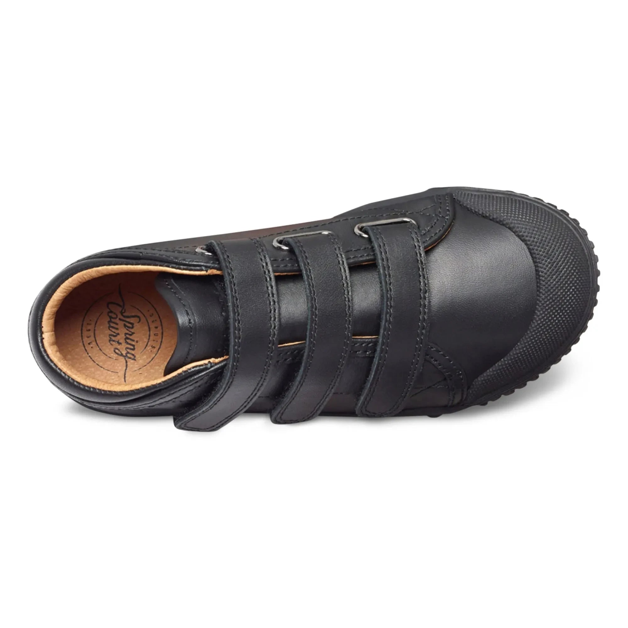 Spring Court - B2 Nappa Yüksek Bilek Cırt Cırtlı Sneaker | Siyah