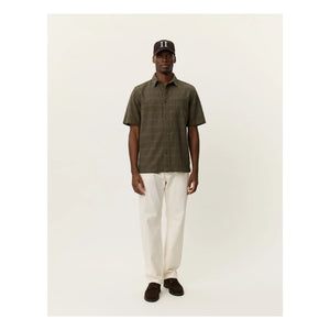 Les Deux - Charlie Cotton Short Sleeve Shirt | Khaki