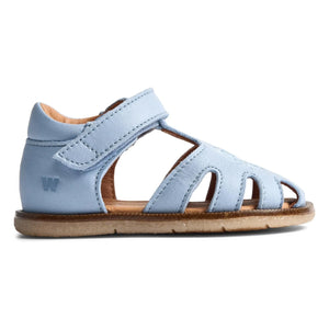 Wheat - Lowe Crab Leather Sandals | Light Blue