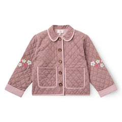 Copenhagen Colors - Organic Cotton "Soleil" Embroidered Quilted Jacket | Dust Pink
