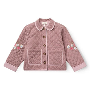 Copenhagen Colors - Organic Cotton "Soleil" Embroidered Quilted Jacket | Dust Pink