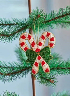 Rice - Barley sugar Christmas ornament | Red