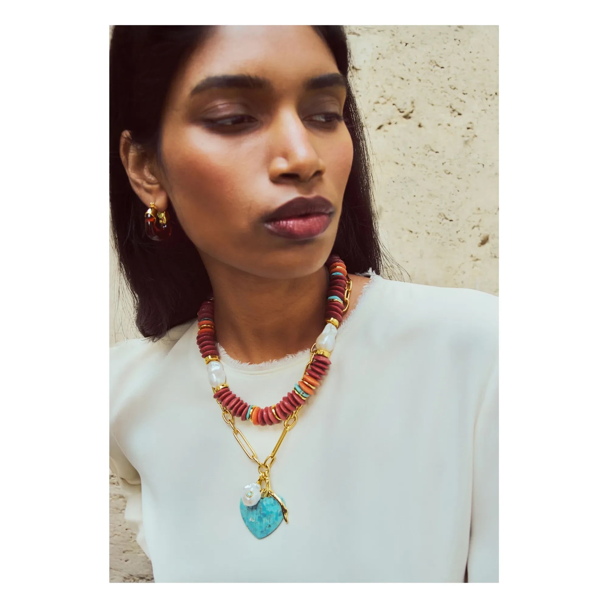 Lizzie Fortunato - Organic Hoop Earrings | Brown