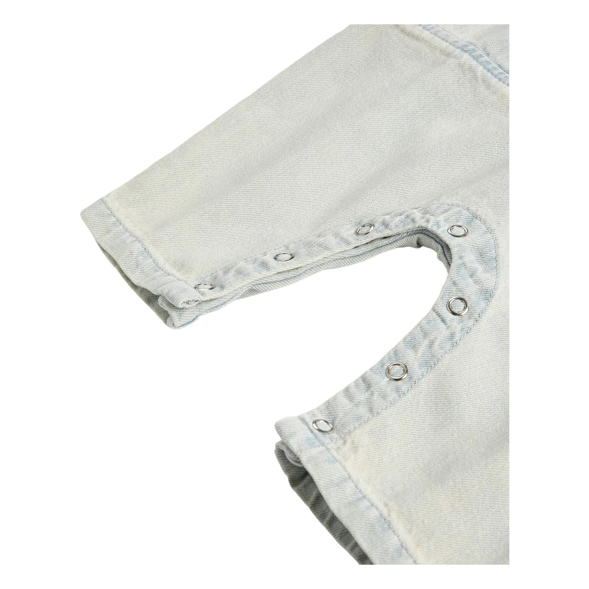 Bobo Choses - Organic Cotton Washed Denim Dungarees | Light Blue