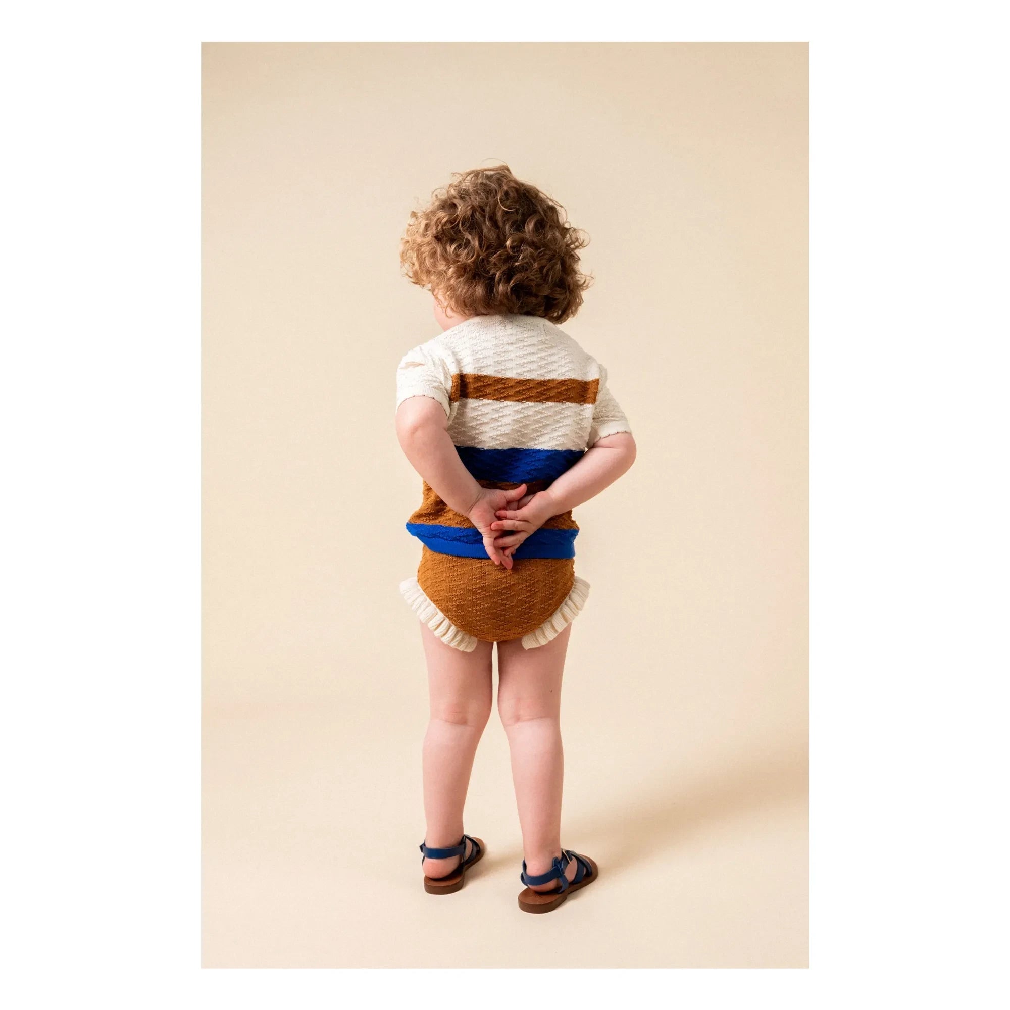 birinit - Colour Blocked Thin Mesh T-Shirt | Caramel