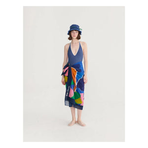 Bobo Choses - Dark Blue Seersucker One Piece Swimsuit