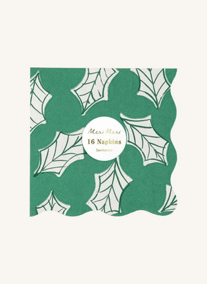 Meri Meri - Block Printed Christmas Napkins - Set of 16