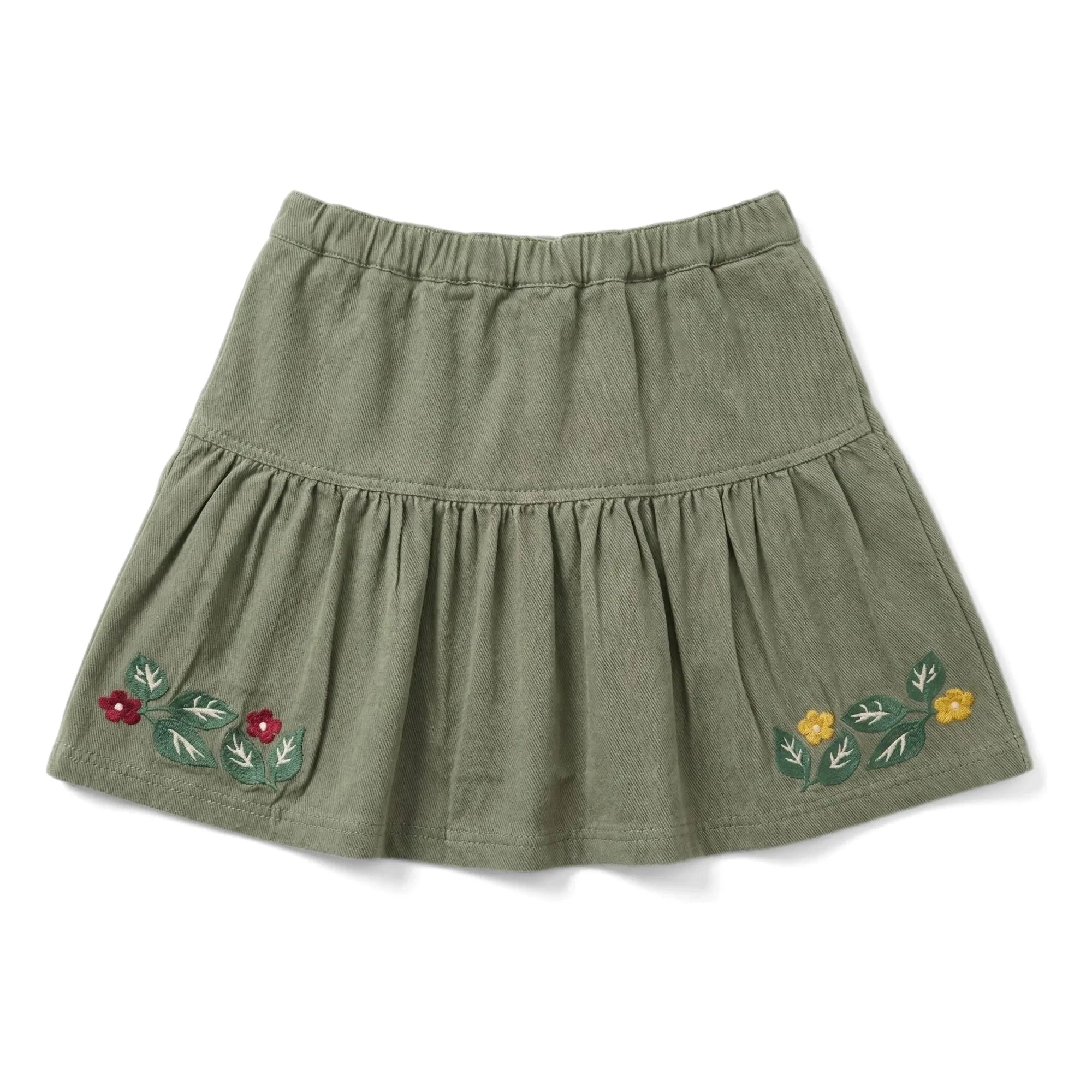 Hundred Pieces - Kaya Fleurie Skirt | Almond Green
