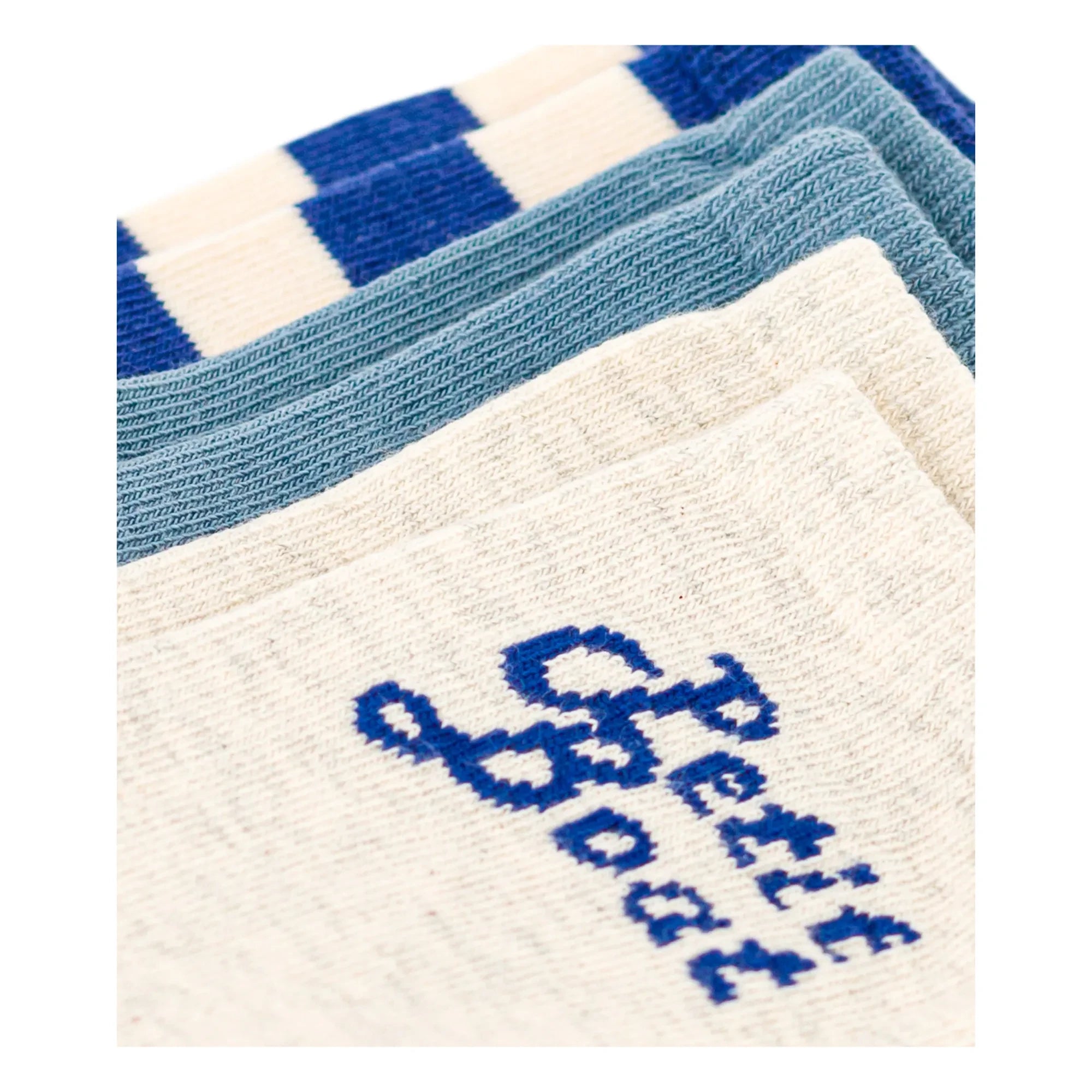 Petit Bateau - 3 Çift Jersey Çorap | Mavi